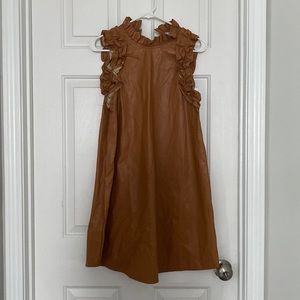 Faux leather dress
